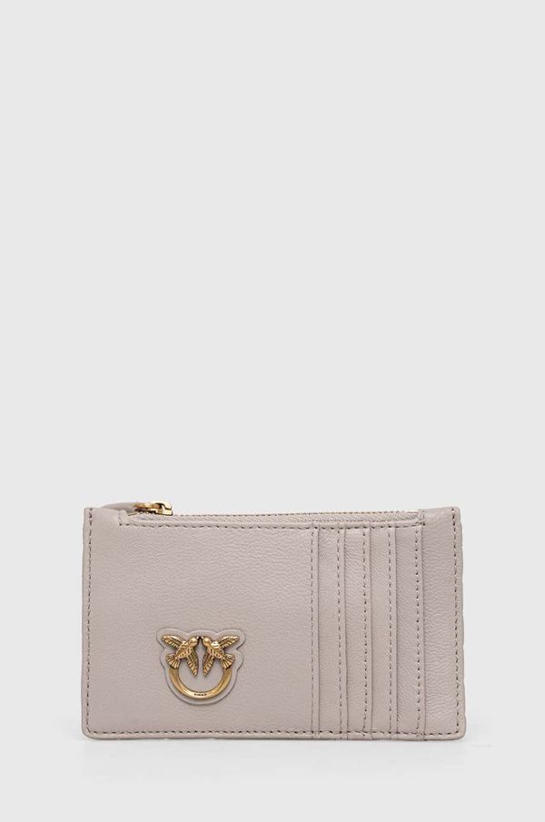 Pinko Kožni novčanik Pinko za žene, boja: siva