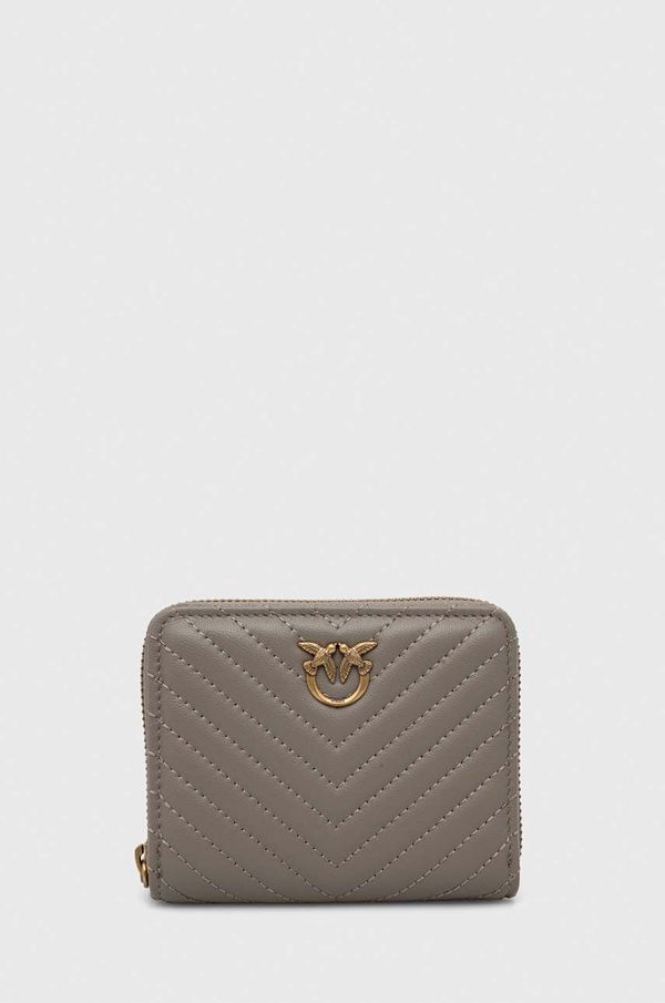Pinko Kožni novčanik Pinko za žene, boja: siva