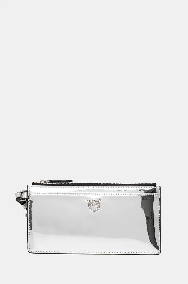 Pinko Kožni novčanik Pinko za žene, boja: srebrna, 103611 A1JD