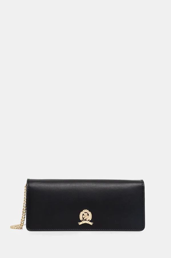 Tommy Hilfiger Kožni novčanik Tommy Hilfiger za žene, boja: crna, AW0AW16595