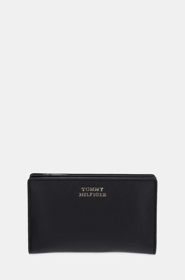 Tommy Hilfiger Kožni novčanik Tommy Hilfiger za žene, boja: crna, AW0AW16928