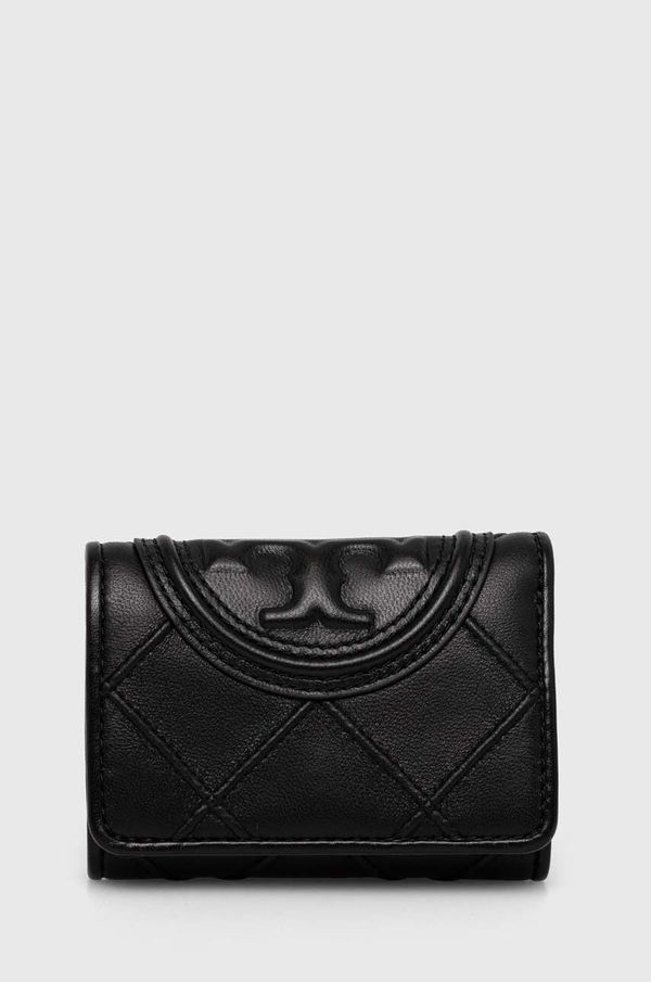 Tory Burch Kožni novčanik Tory Burch Fleming Soft Small za žene, boja: crna, 156558.001