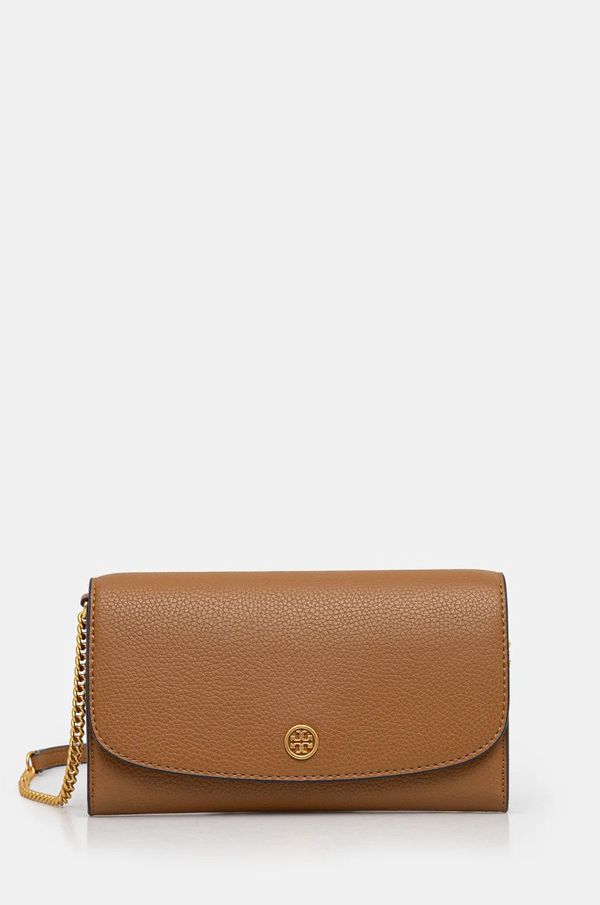 Tory Burch Kožni novčanik Tory Burch Robinson za žene, boja: smeđa, 146367.202