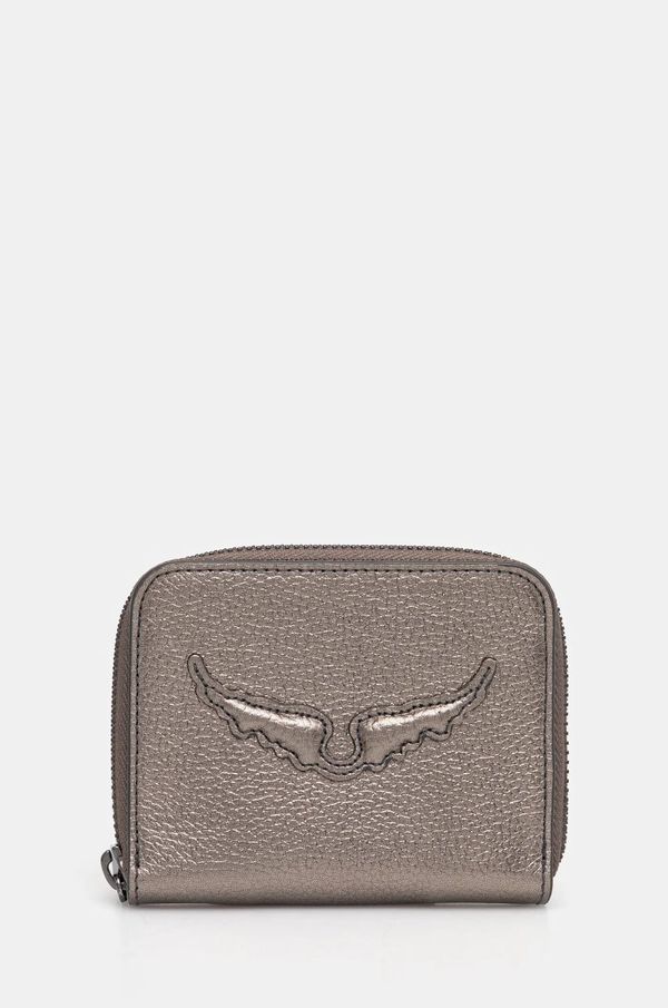 Zadig&Voltaire Kožni novčanik ZADIG&VOLTAIRE za žene, boja: srebrna, LWSG01268