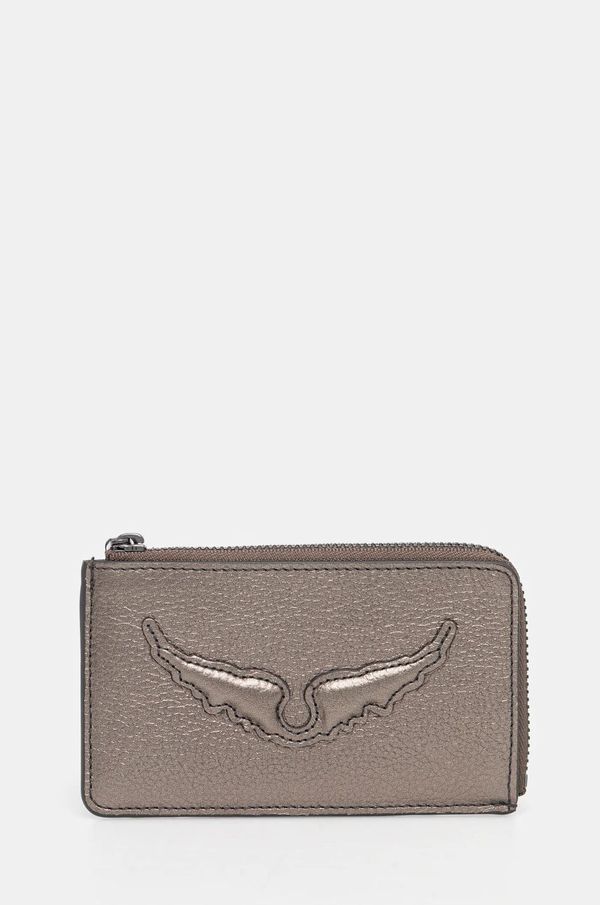 Zadig&Voltaire Kožni novčanik ZADIG&VOLTAIRE za žene, boja: srebrna, LWSG01269