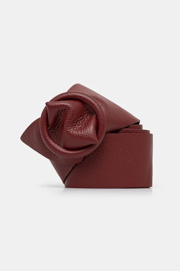 Answear Lab Kožni remen Answear Lab za žene, boja: bordo