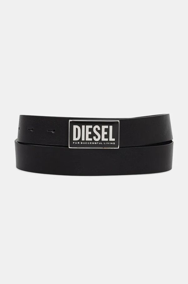 Diesel Kožni remen Diesel B-GLOSSY II za muškarce, boja: crna, X09945.PR227