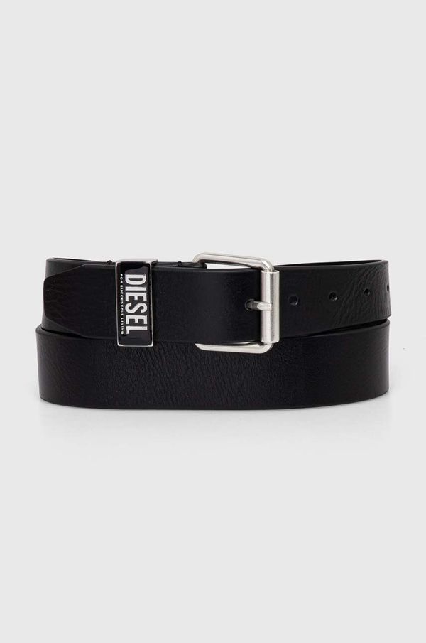 Diesel Kožni remen Diesel B-GLOSSY LOOP BELT za muškarce, boja: crna, X09797.PR227