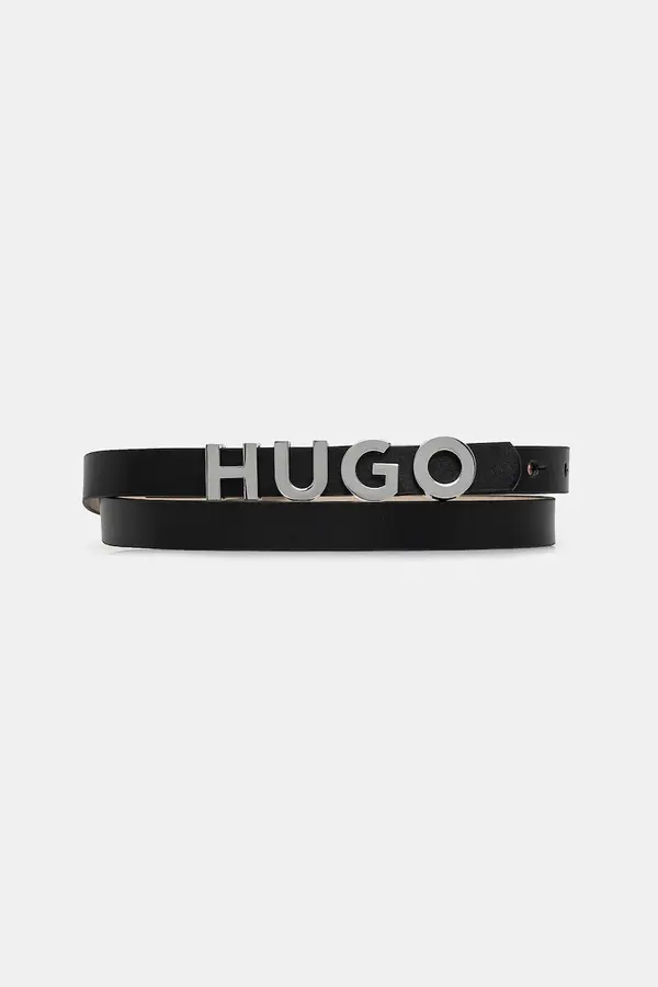 HUGO Kožni remen HUGO za žene, boja: crna, 50536876