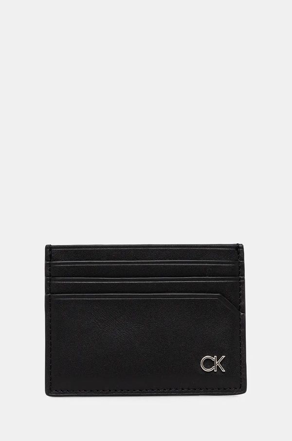 Calvin Klein Kožni remen i etui za kartice Calvin Klein boja: crna, K50K512541