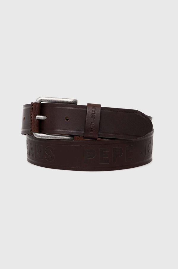 Pepe Jeans Kožni remen Pepe Jeans DAYTON BELT za muškarce, boja: smeđa, PM021027