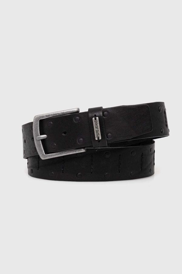 Pepe Jeans Kožni remen Pepe Jeans KENT BELT za muškarce, boja: crna, PM021030