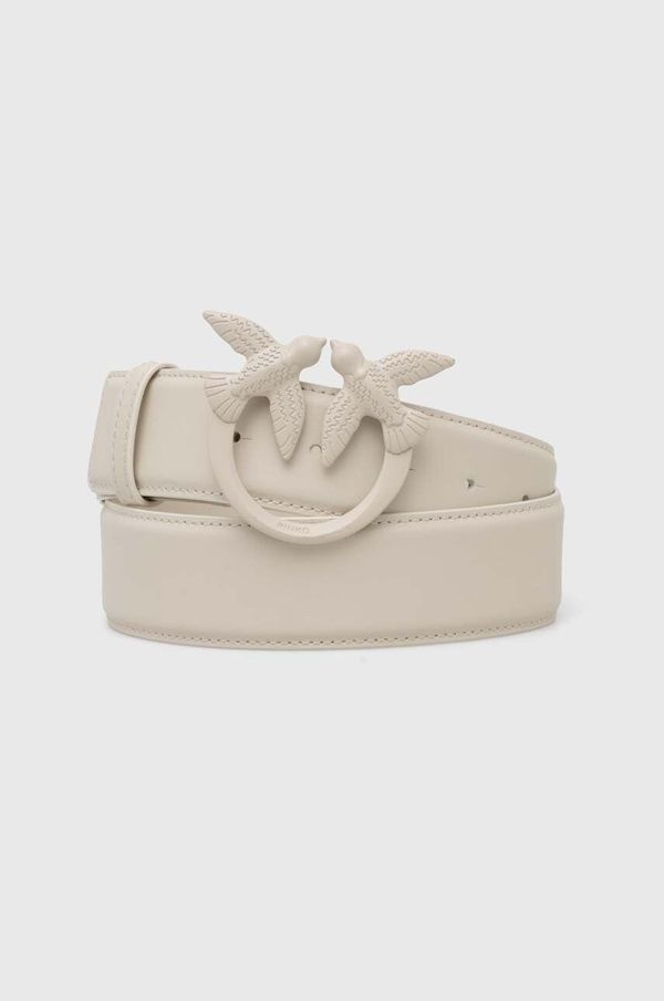 Pinko Kožni remen Pinko za žene, boja: bijela