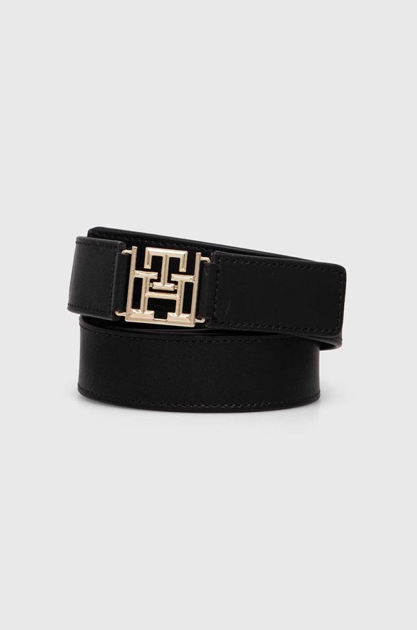 Tommy Hilfiger Kožni remen Tommy Hilfiger za žene, boja: crna, AW0AW16353