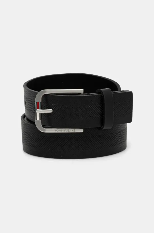 Tommy Jeans Kožni remen Tommy Jeans za muškarce, boja: crna, AM0AM12926