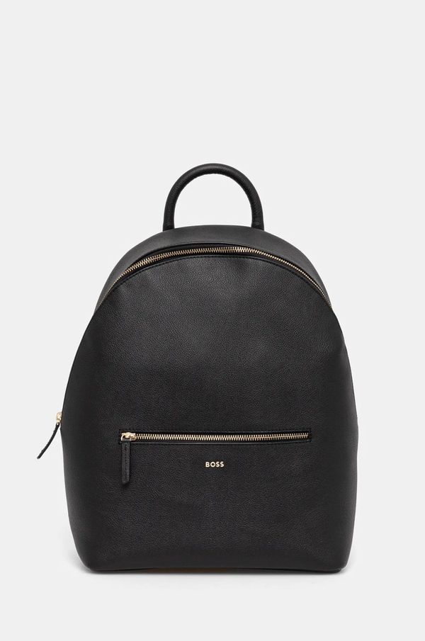 Boss Kožni ruksak BOSS za žene, boja: crna, veliki, bez uzorka, 50528999