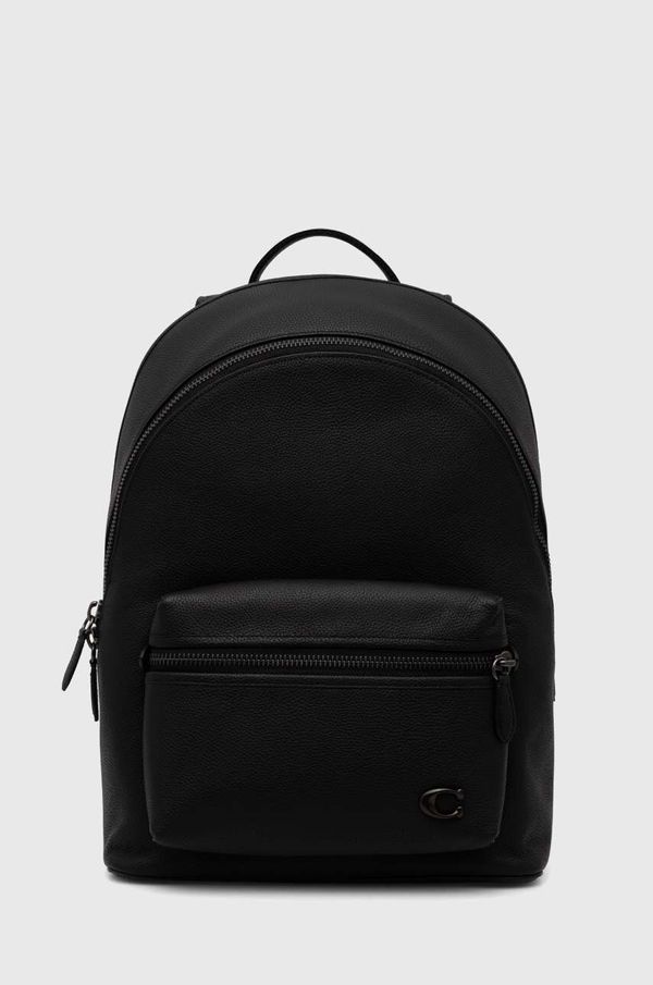 Coach Kožni ruksak Coach za muškarce, boja: crna, veliki, bez uzorka