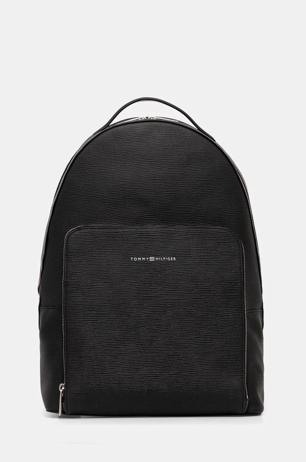 Tommy Hilfiger Kožni ruksak Tommy Hilfiger za muškarce, boja: crna, veliki, bez uzorka, AM0AM13072