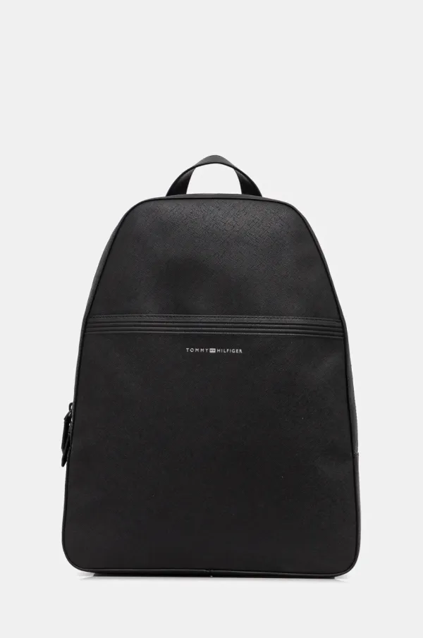 Tommy Hilfiger Kožni ruksak Tommy Hilfiger za muškarce, boja: crna, veliki, bez uzorka, AM0AM13213