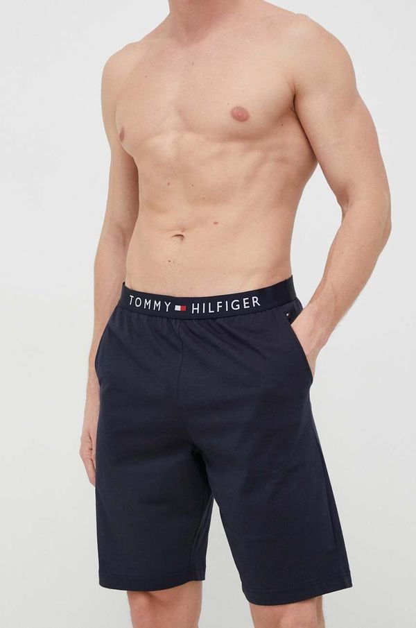 Tommy Hilfiger Kratka pidžama Tommy Hilfiger boja: tamno plava, glatka