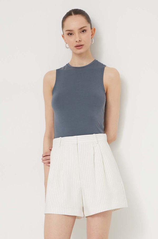 Abercrombie & Fitch Kratke hlače Abercrombie & Fitch za žene, boja: bež, s uzorkom, visoki struk