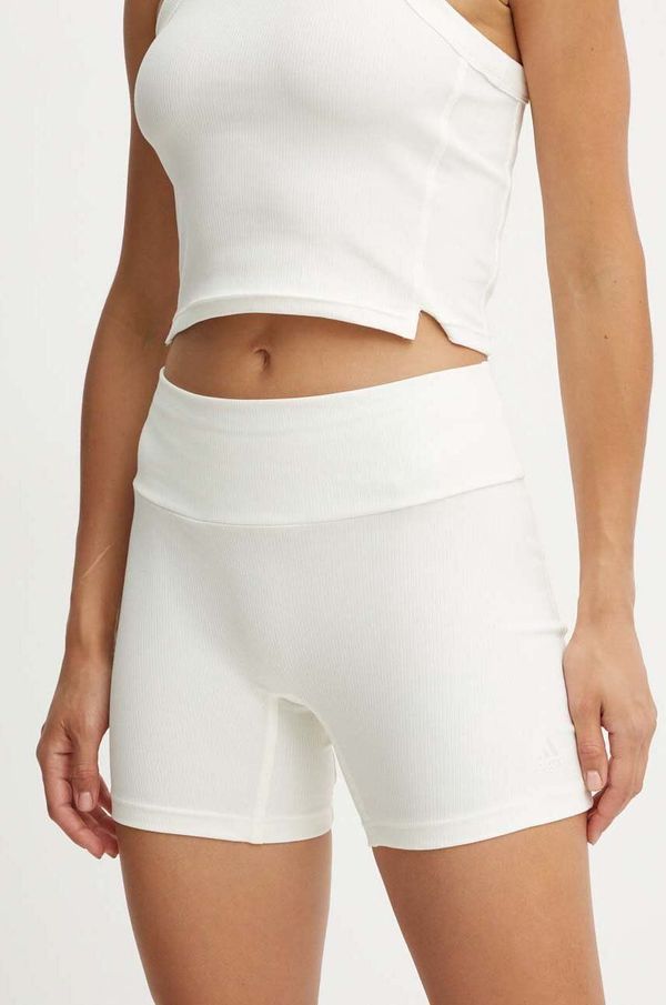 adidas Kratke hlače adidas All SZN za žene, boja: bež, bez uzorka, visoki struk, IY6740