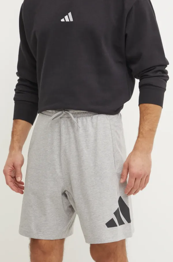 adidas Kratke hlače adidas Essentials za muškarce, boja: siva, melanž, IS6908