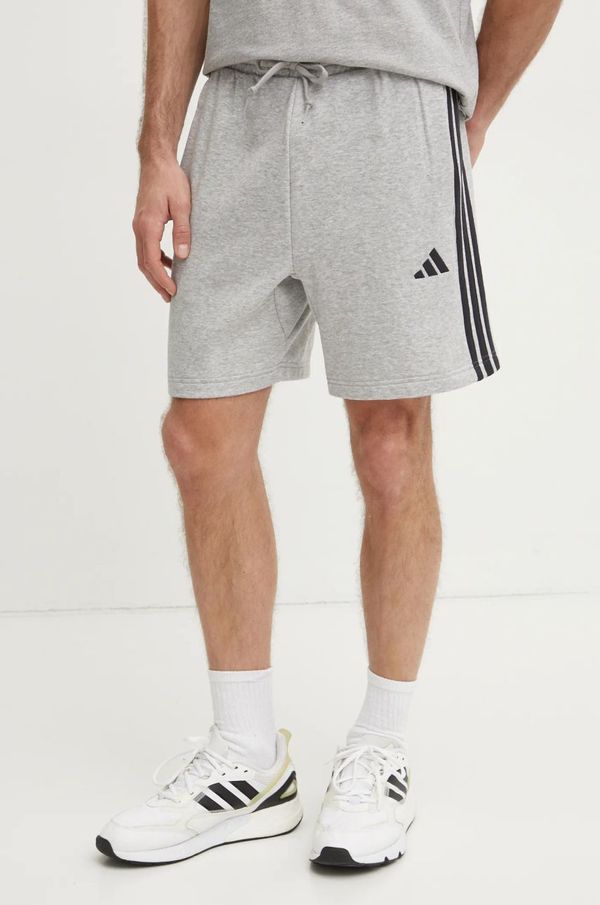 adidas Kratke hlače adidas Essentials za muškarce, boja: siva, melanž, JE6419