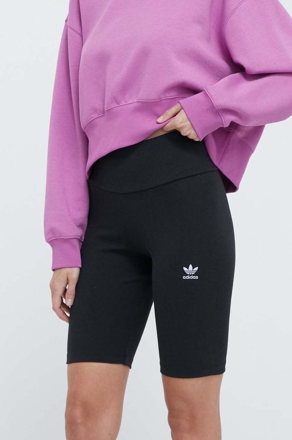 adidas Originals Kratke hlače adidas Originals Essentials Short Leggings za žene, boja: crna, bez uzorka, visoki struk, HZ7261