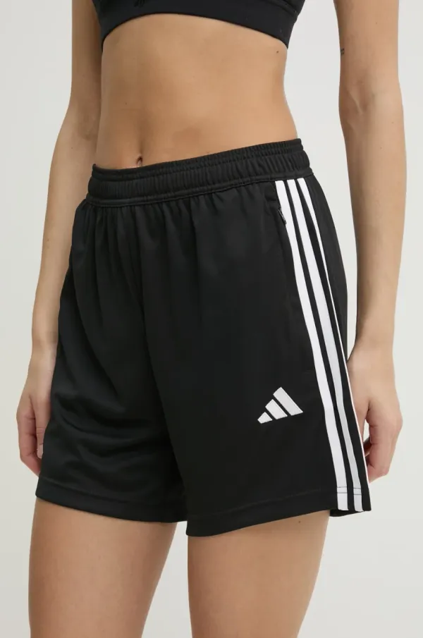 adidas Performance Kratke hlače adidas Performance Tiro Essentials za žene, boja: crna, s aplikacijom, visoki struk, JD0591