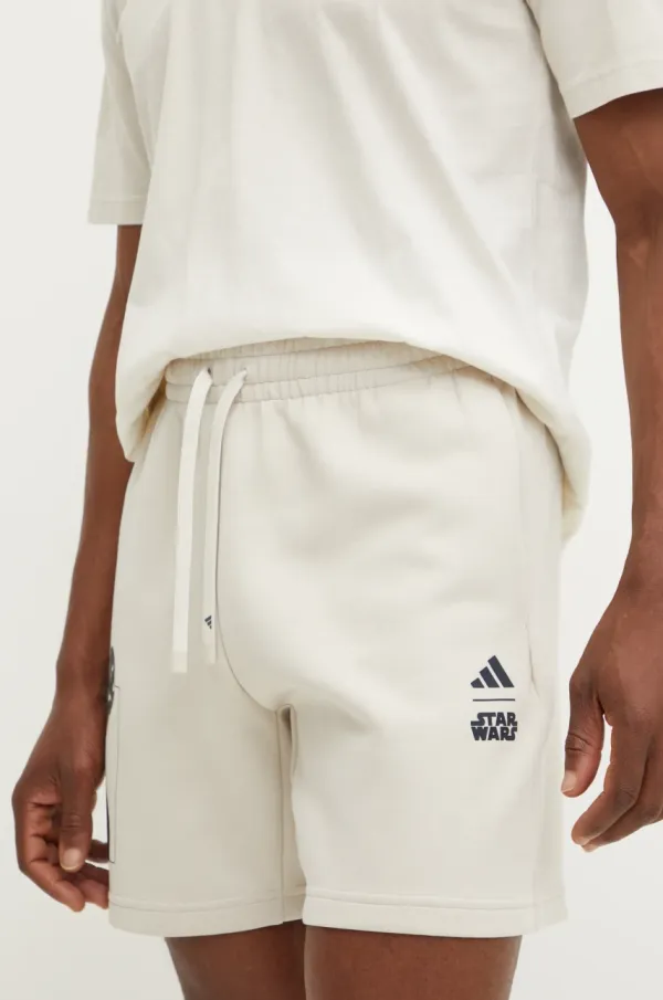 adidas Kratke hlače adidas x Mandalorian za muškarce, boja: bež, JI5721