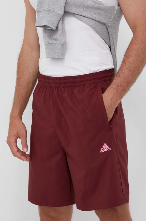 adidas Kratke hlače adidas za muškarce, boja: bordo