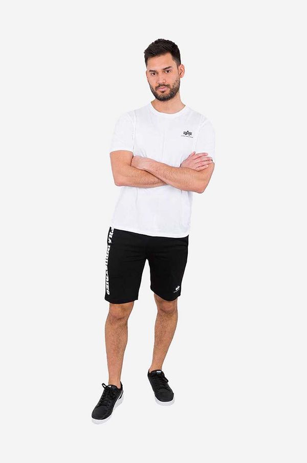 Alpha Industries Kratke hlače Alpha Industries Big Letters Short za muškarce, boja: crna, 126344.03-black