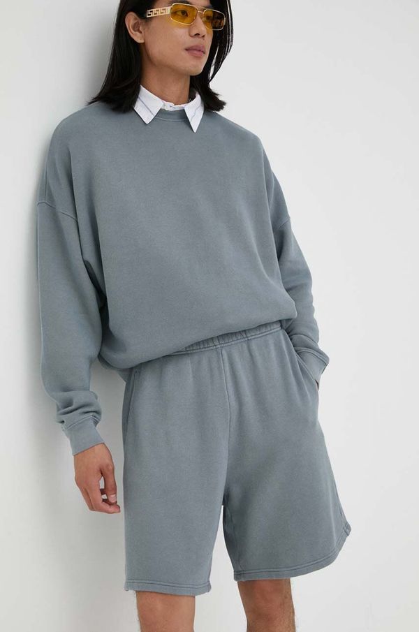 American Vintage Kratke hlače American Vintage za muškarce, boja: siva