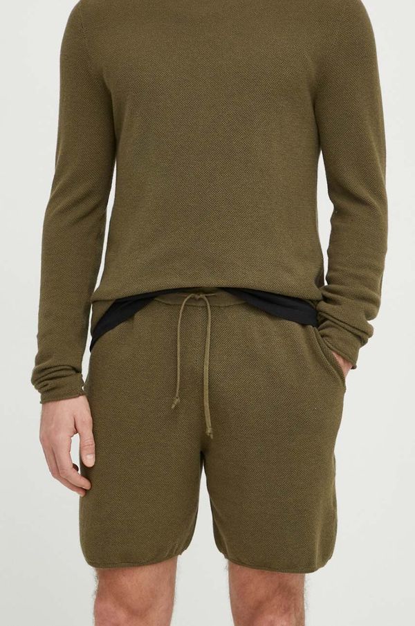 American Vintage Kratke hlače American Vintage za muškarce, boja: zelena