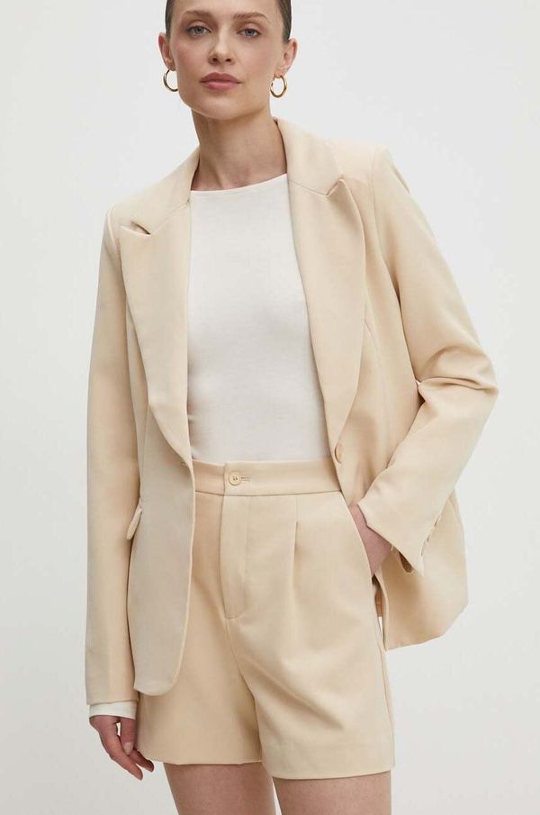 Answear Lab Kratke hlače Answear Lab za žene, boja: bež, bez uzorka, visoki struk