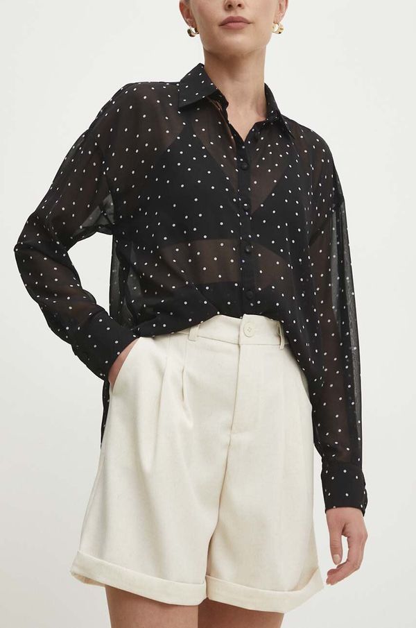 Answear Lab Kratke hlače Answear Lab za žene, boja: bež, bez uzorka, visoki struk