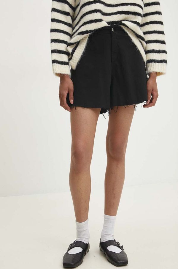 Answear Lab Kratke hlače Answear Lab za žene, boja: crna, bez uzorka, visoki struk