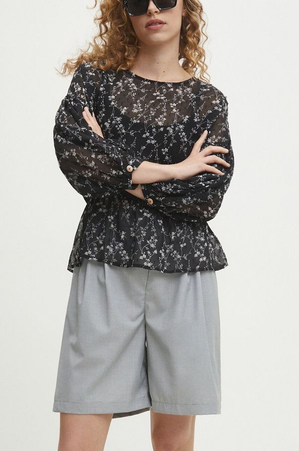 Answear Lab Kratke hlače Answear Lab za žene, boja: siva, bez uzorka, visoki struk