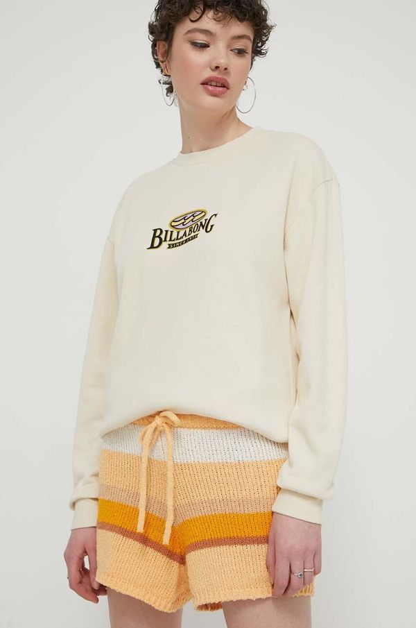 Billabong Kratke hlače Billabong Sol Time za žene, boja: narančasta, s uzorkom, visoki struk, ABJNS00272