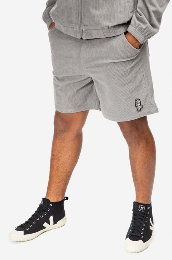 Billionaire Boys Club Kratke hlače Billionaire Boys Club Corduroy Shorts za muškarce, boja: siva, B22208-GREY