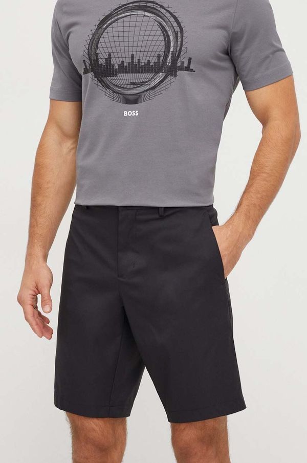 Boss Green Kratke hlače Boss Green za muškarce, boja: crna
