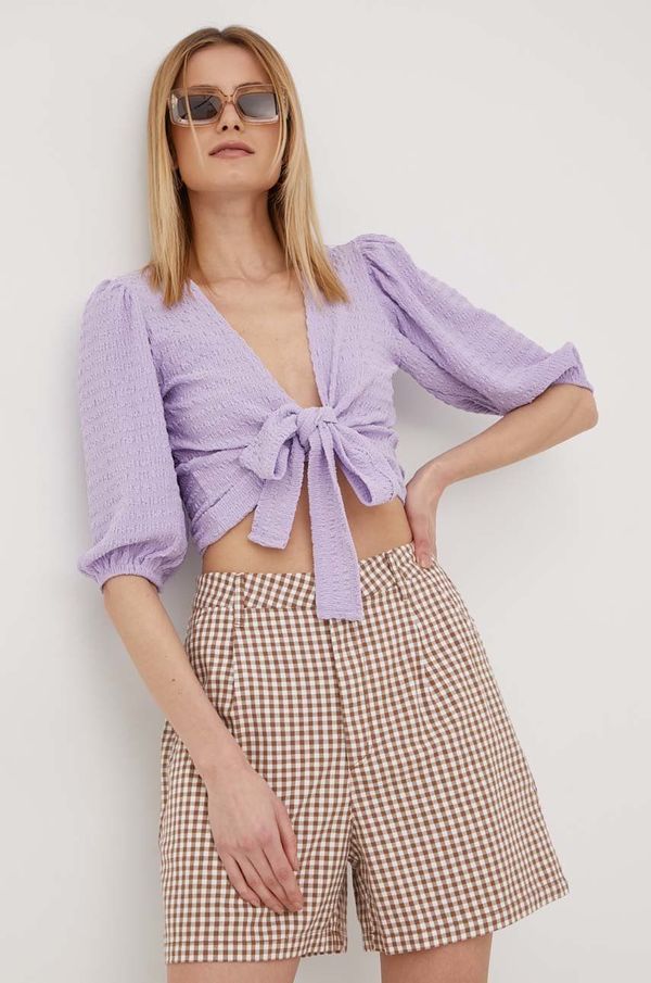 Brixton Kratke hlače Brixton za žene, boja: smeđa, s uzorkom, visoki struk