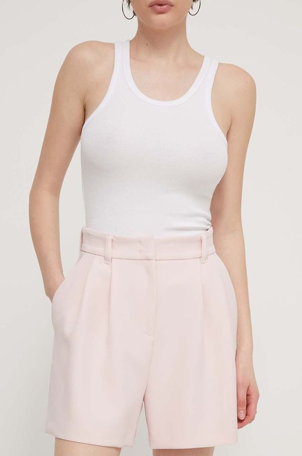 Chiara Ferragni Kratke hlače Chiara Ferragni za žene, boja: ružičasta, bez uzorka, visoki struk, 76CBD196