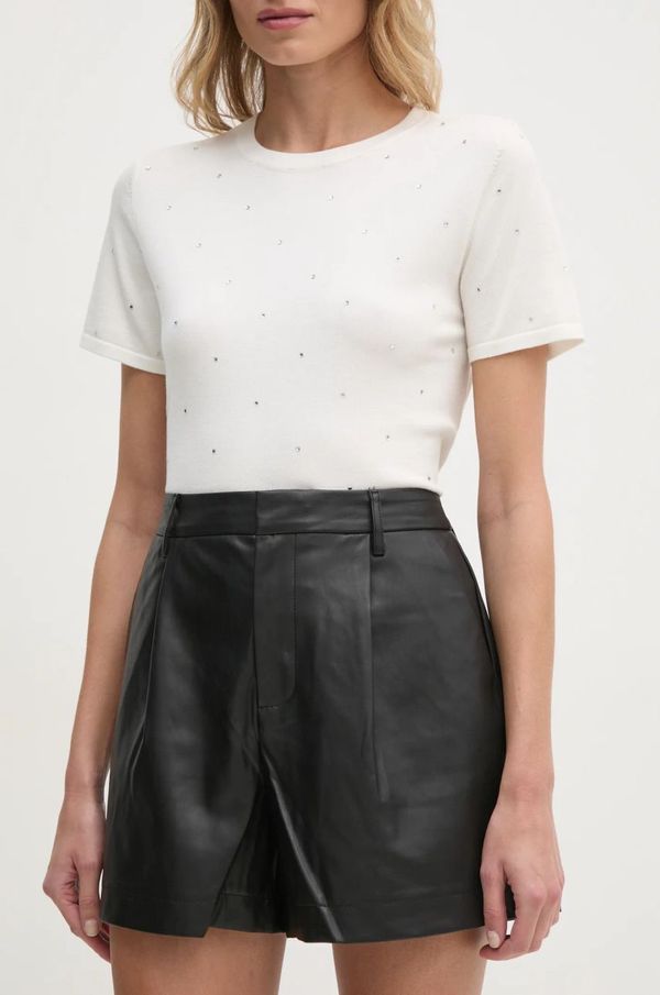 DKNY Kratke hlače Dkny za žene, boja: crna, bez uzorka, visoki struk, DJ4S8032