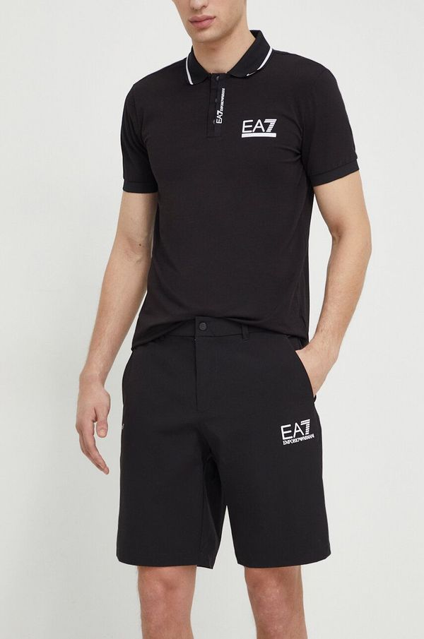 EA7 Emporio Armani Kratke hlače EA7 Emporio Armani za muškarce, boja: crna