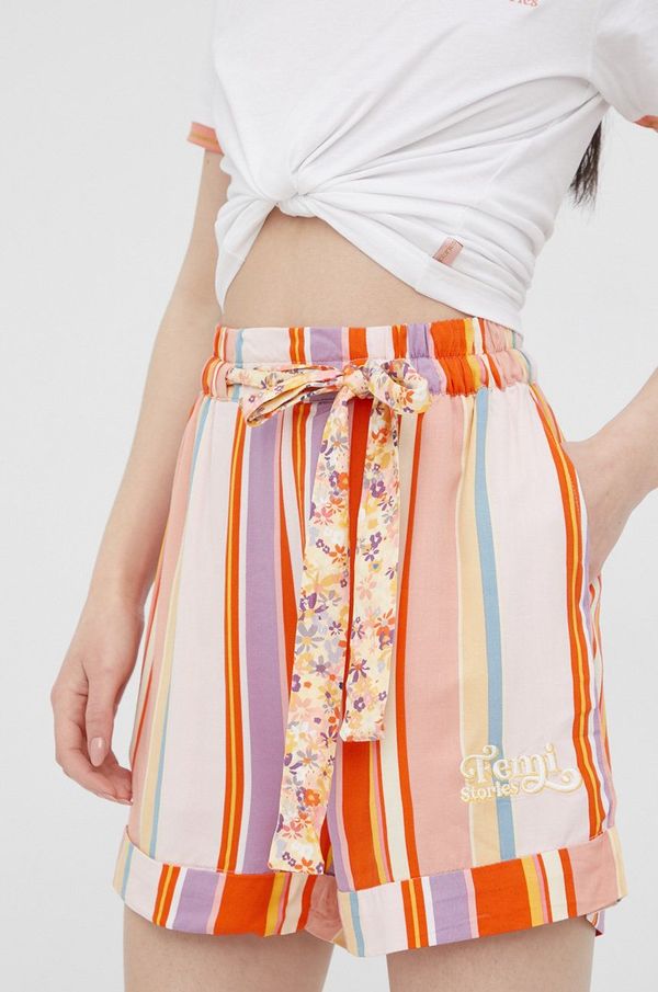 Femi Stories Kratke hlače Femi Stories za žene, s uzorkom, visoki struk