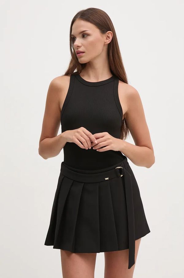 Gaudi Kratke hlače Gaudi za žene, boja: crna, bez uzorka, visoki struk, 421FD25008