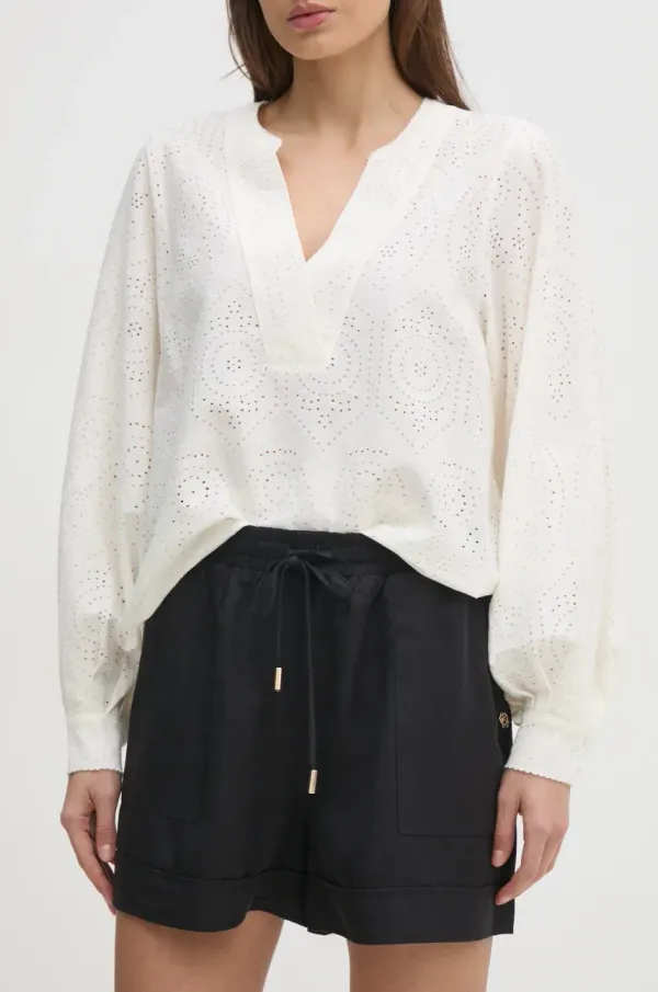 Gaudi Kratke hlače Gaudi za žene, boja: crna, bez uzorka, visoki struk, 511BD25009