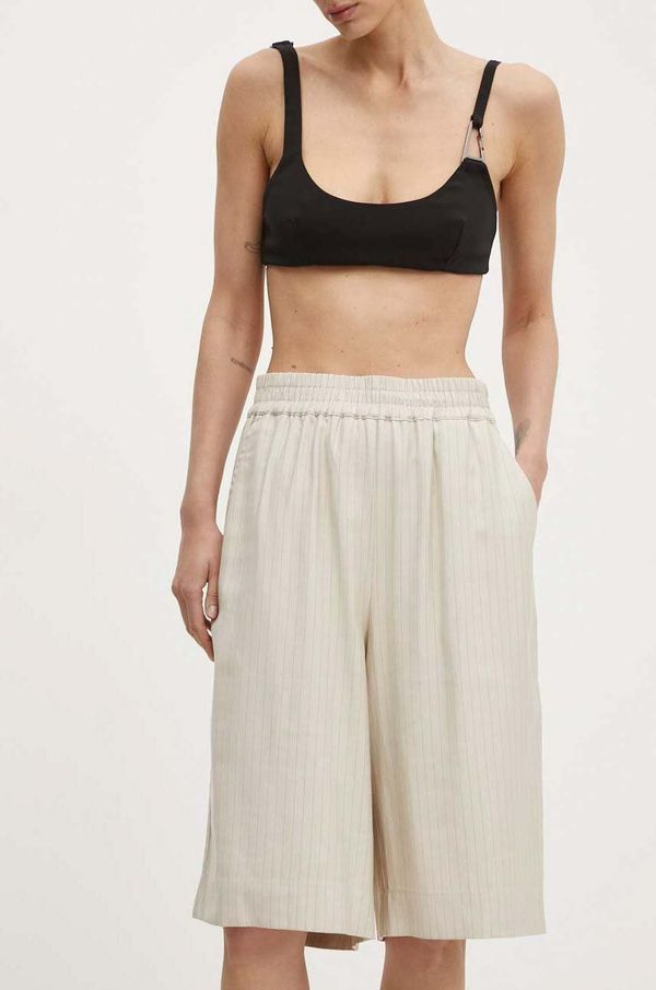 Gestuz Kratke hlače Gestuz za žene, boja: bež, s uzorkom, visoki struk, 10909086